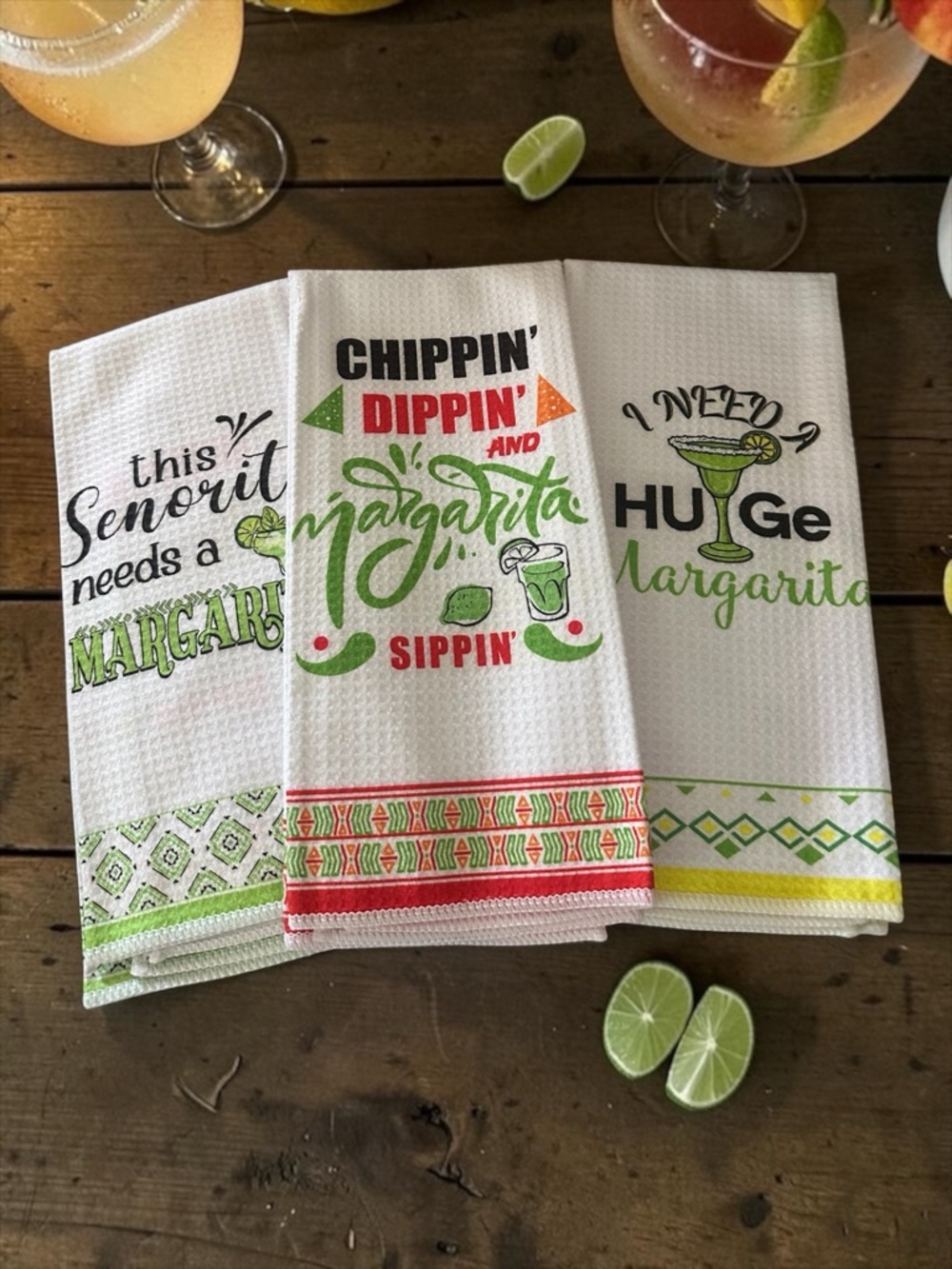 Kitchen - Cocktail Towels NWT | Margarita Themed Towels 24 x 20" Gift - Picture 6 of 6